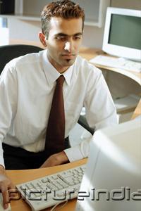 PictureIndia - Male executive at desk, using computer