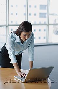 PictureIndia - Businesswoman standing and using laptop